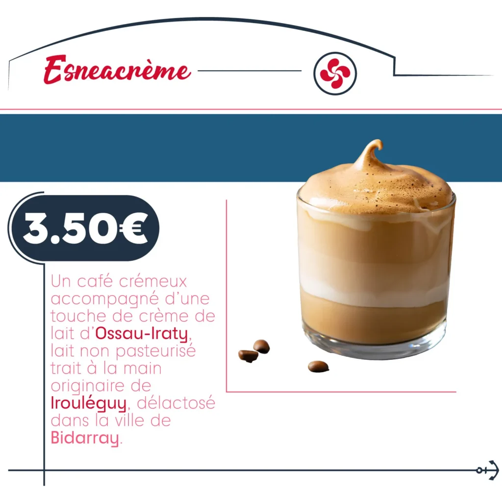 Café crémeux au lait , café au lait non pasteurisé,