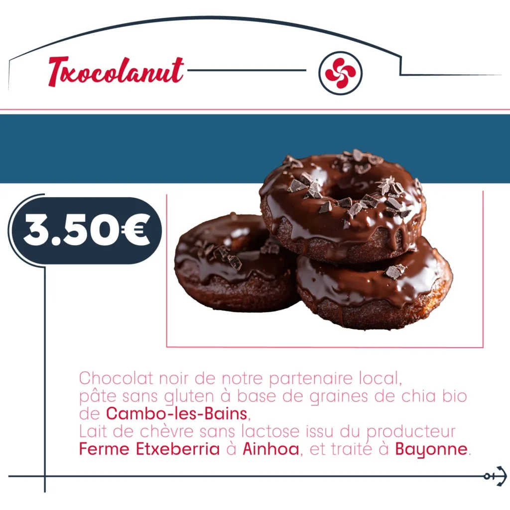 donut au choclat noir pate dans gluten a base de grane de chia