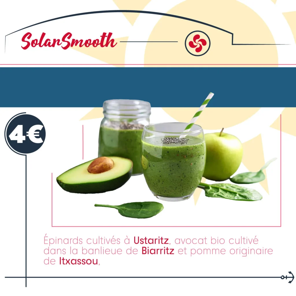Smoothie graine de chia avocat bio pomme verte épinard